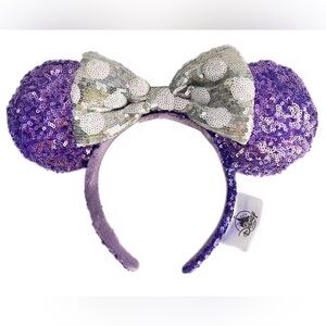 Glittery Purple Mouse Headband